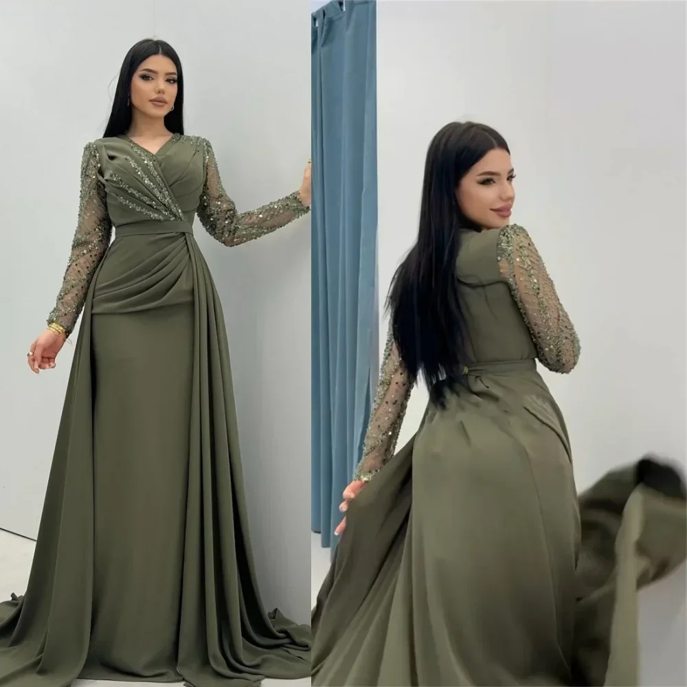 Women Luxury Formal Wear - Customized Prom Dresses Luxury Beaded Sequins