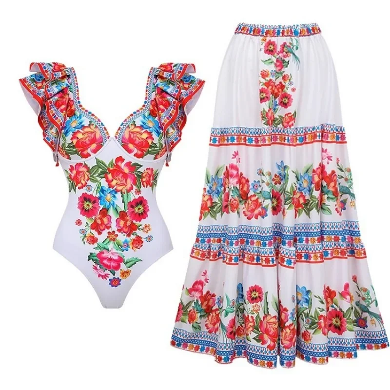 Printed One Piece Swimsuit for - Monochrome Suit Set 评论和价格