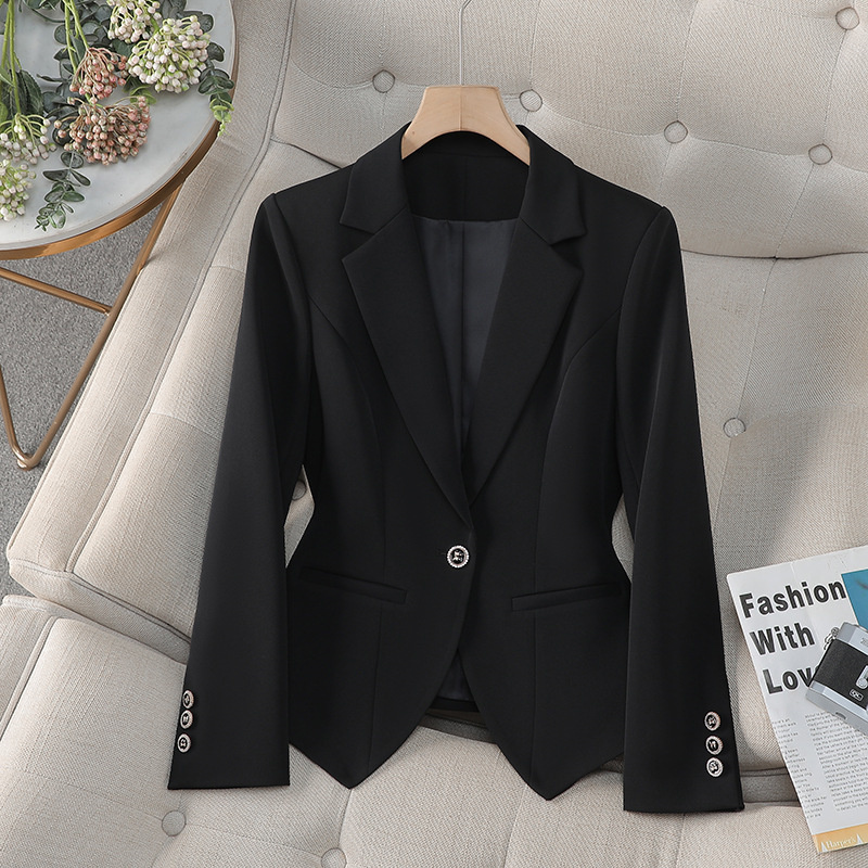 New Fashion Female Formal Blaz - Women Formal Wear Black 评论和价格