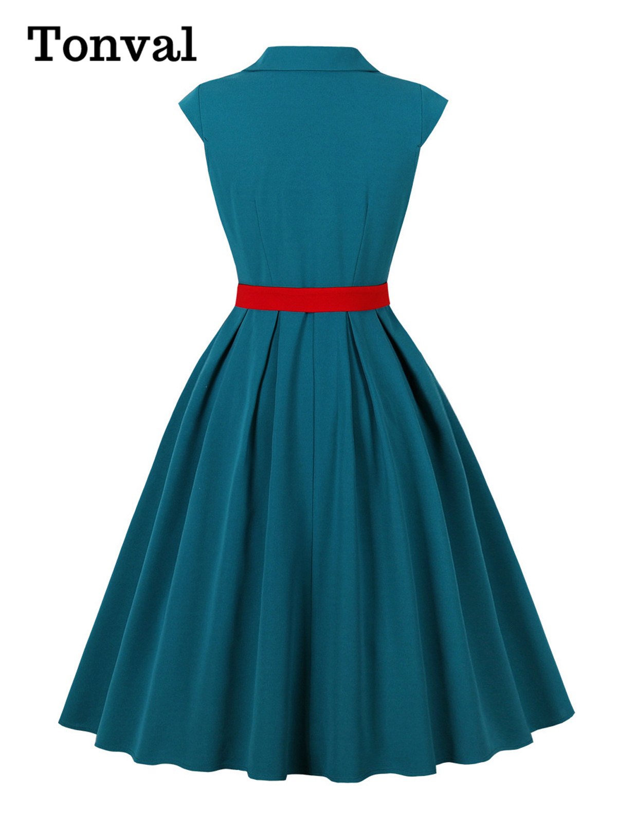 Tonval Notched Collar Cap Slee - Women'S Red Formal Wear 评论和价格