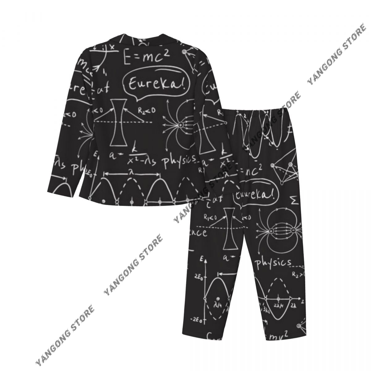 Women Sleepwear Pajamas Scienc - Monochrome Suit Set 评论和价格