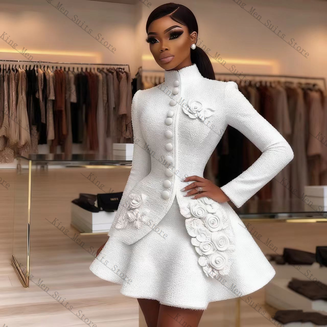 Luxury White Women Suit Set 2  - Women Luxury Formal Wear 评论和价格