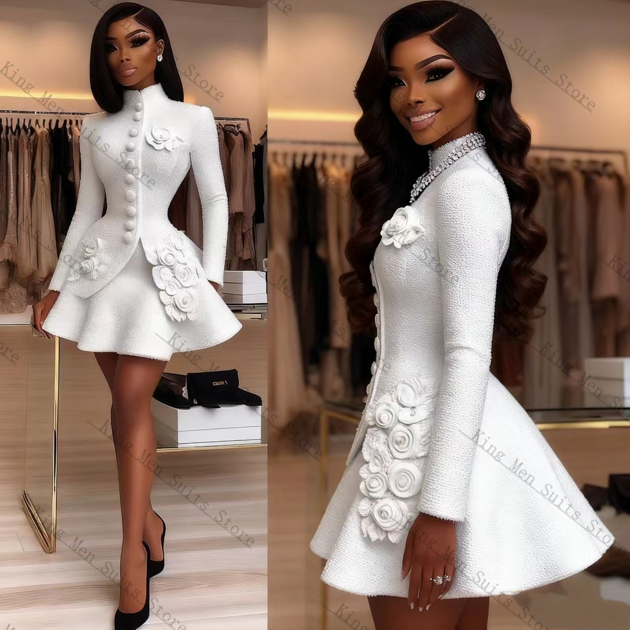 Luxury White Women Suit Set 2  - Women Luxury Formal Wear 评论和价格
