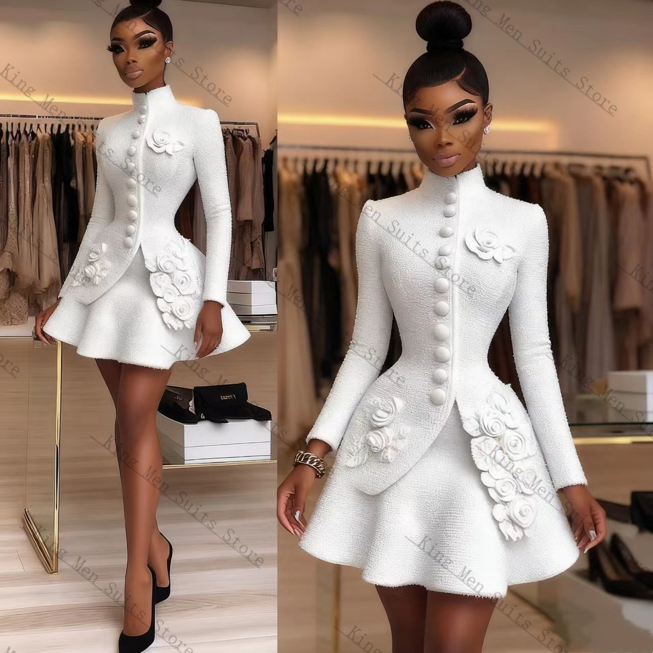 Luxury White Women Suit Set 2  - Women Luxury Formal Wear 评论和价格