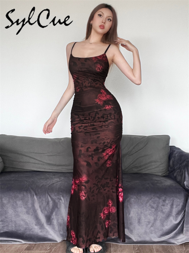 Sylcue Red Printed Design Summ - Women'S Red Formal Wear 评论和价格