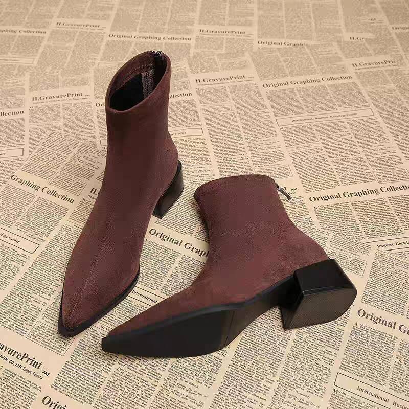 New Low Heel Women Mordern Ank - Vintage Women'S Formal Wear 评论和价格