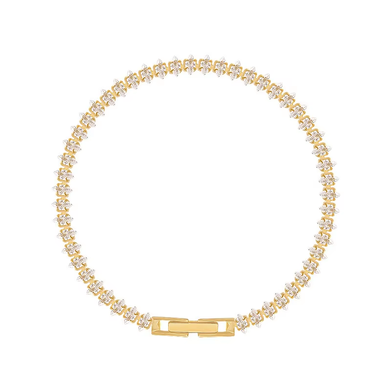 Dainty Gold CZ Bracelet – Wome - Women Luxury Formal Wear 评论和价格