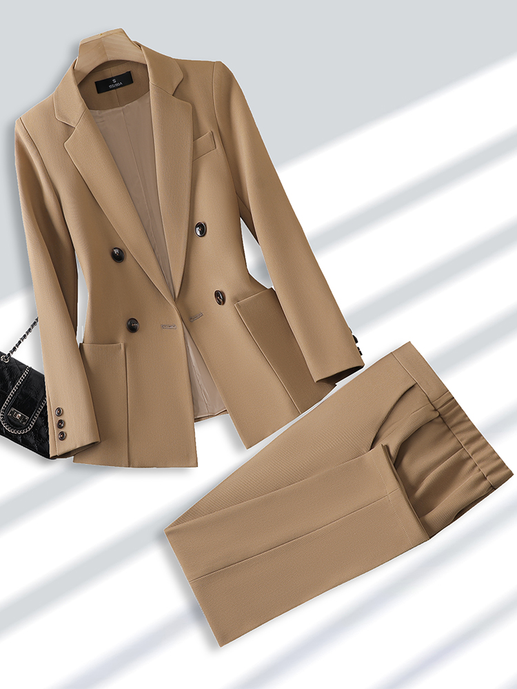 Fashion Ladies Pant Suit Forma - Women Formal Wear Black 评论和价格