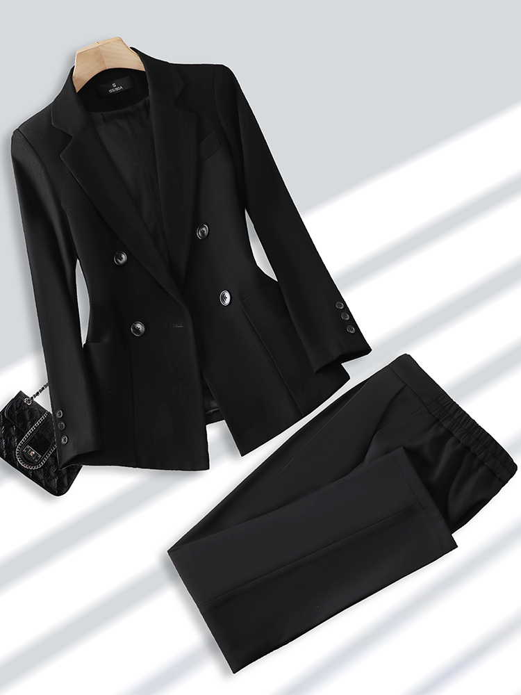 Fashion Ladies Pant Suit Forma - Women Formal Wear Black 评论和价格