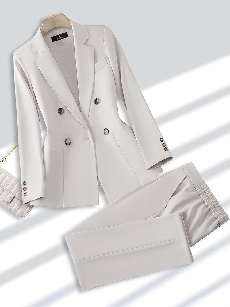 Fashion Ladies Pant Suit Forma - Women Formal Wear Black 评论和价格