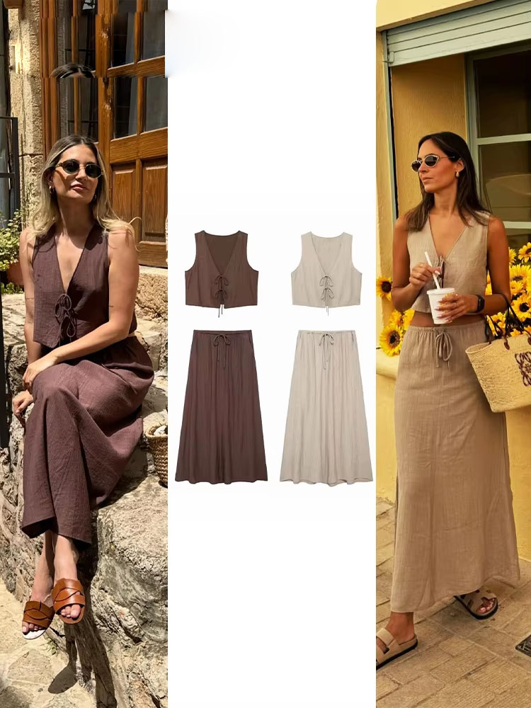 2024 Summer Women Skirts Set S - Pencil Skirt Midi 评论和价格