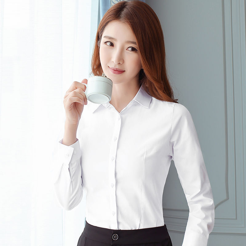 Korean Slim Black White Blouse - Women Formal Wear Black 评论和价格