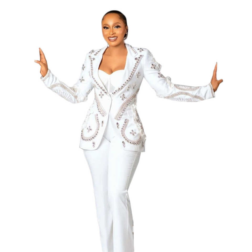 Luxury Women Pants Suits 2 Pcs - Women Luxury Formal Wear 评论和价格