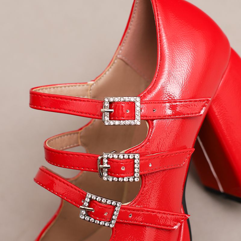 SIMLOVEYO Brand Women Pump Rou - Pump Heel Block 评论和价格