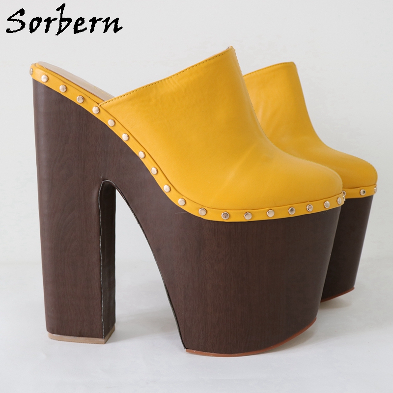 Sorbern Ginger Yellow Pump Sho - Pump Heel Block 评论和价格