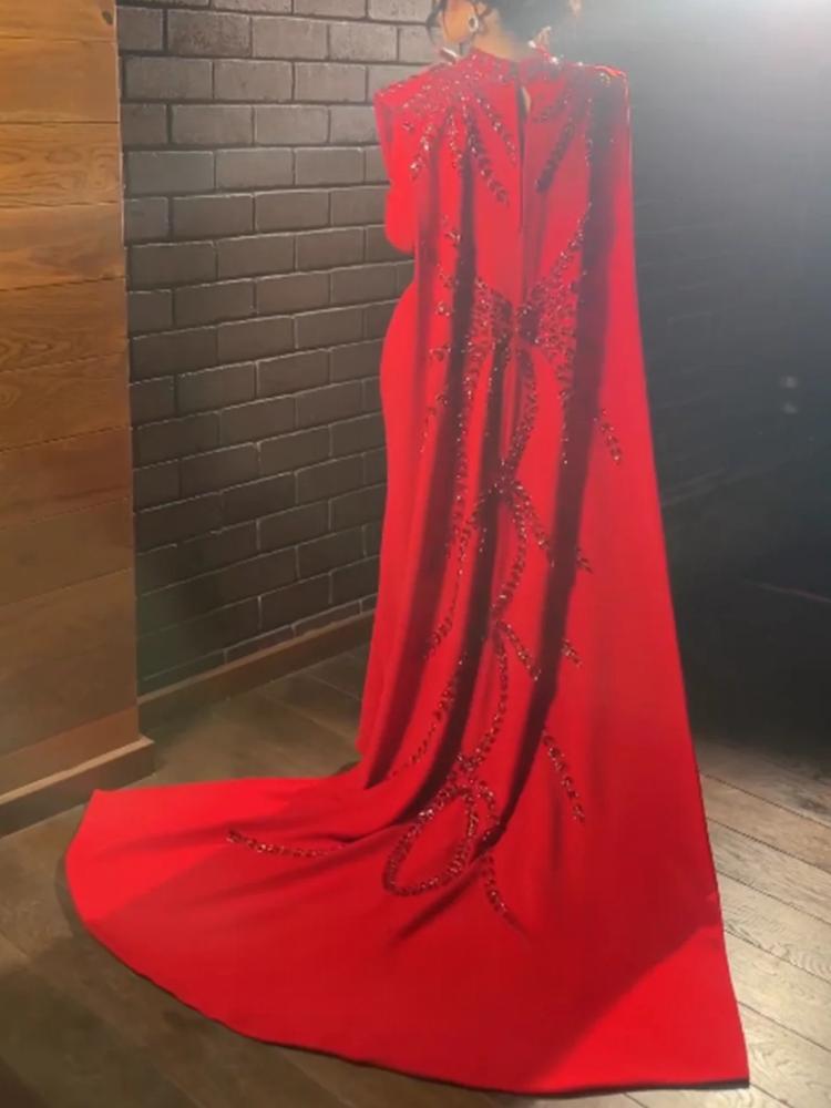 Customized Saudi Arabic Muslim - Women'S Red Formal Wear 评论和价格