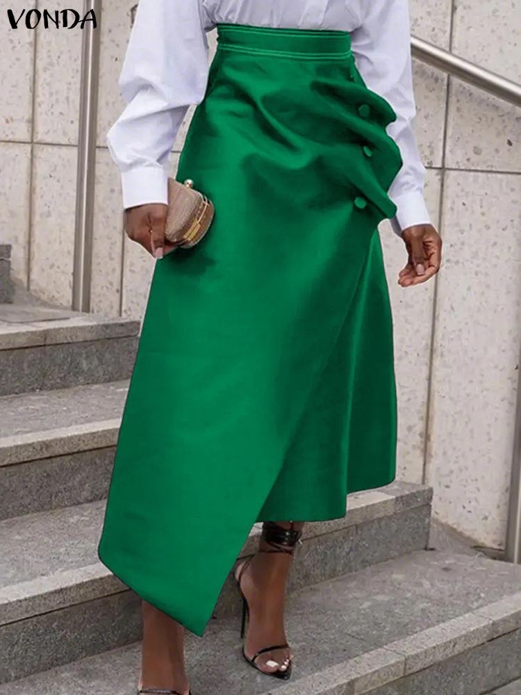 Plus Size Satin Skirts VONDA E - Pencil Skirt Midi 评论和价格