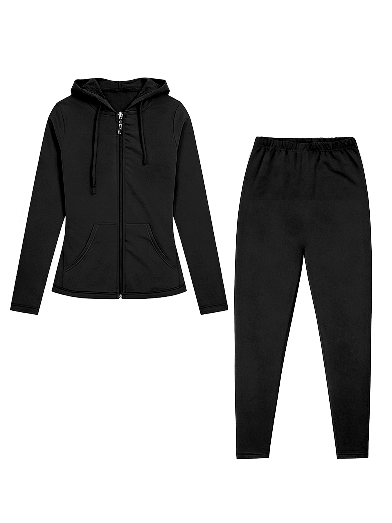 Monochrome Plus Size Women Zip - Monochrome Suit Set 评论和价格