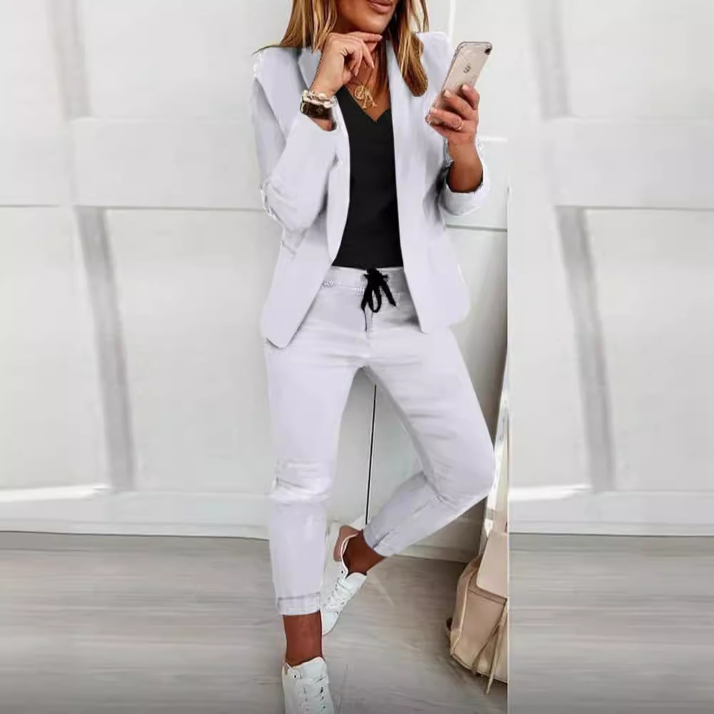Women's Monochrome Casual Busi - Monochrome Suit Set 评论和价格