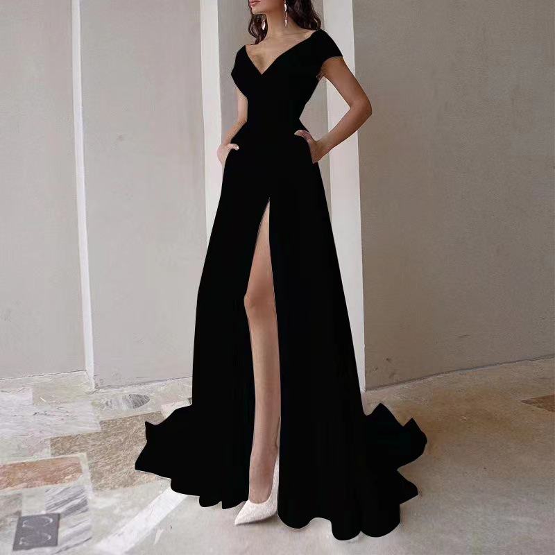 New Elegant Floor Length Lady  - Women Formal Wear Black 评论和价格